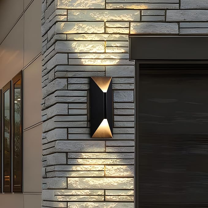 LEONLITE 5CCT Dimmable LED Up Down Wall Light, 100-277V, CRI 90+, IP65 Waterp...