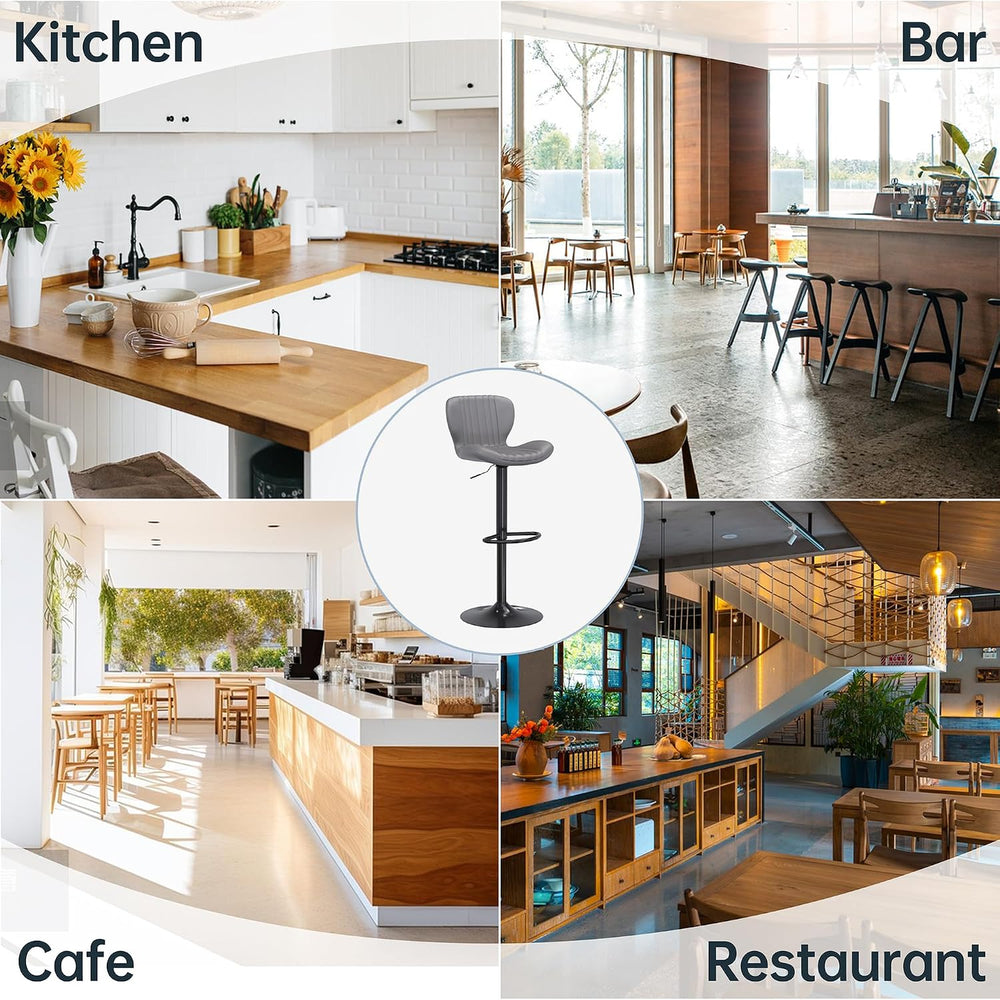 SUNLEI Swivel Swivel Bar Stools Set, Barstools Counter Height with Shell Shap...