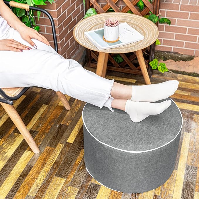 Outdoor Ottoman Outdoor Ottomans for Patio 19x12 Inches Modern Lightweight Fo...