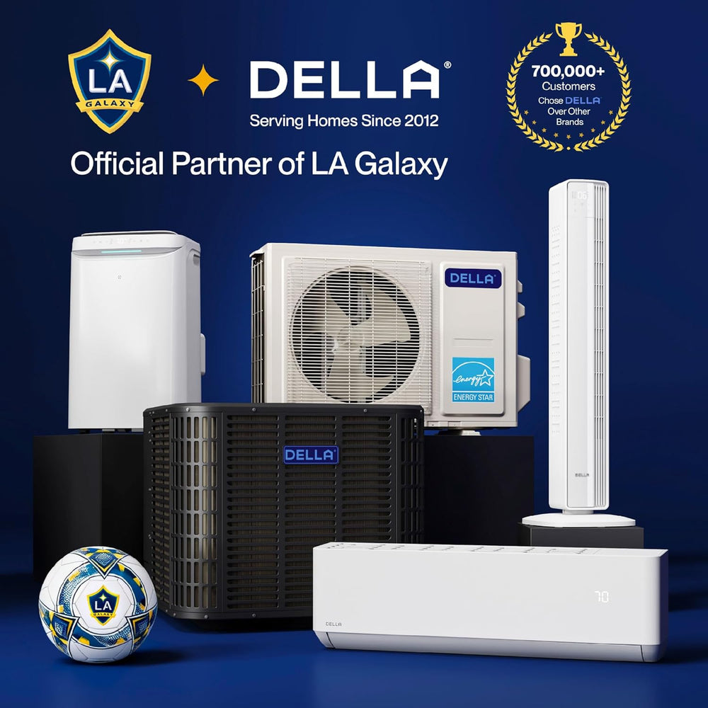DELLA 10000 BTU Energy Saving Window Air Conditioner, Work with Alexa, Cools ...
