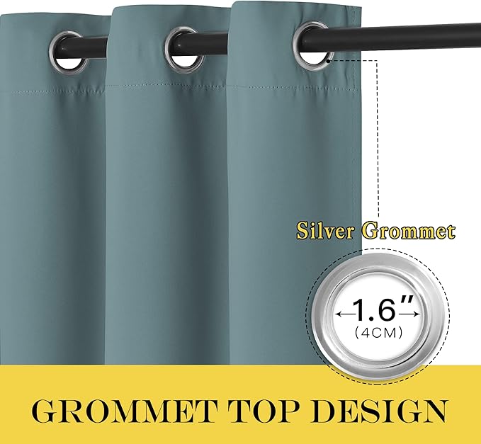 NICETOWN Blackout Curtains for Sliding Glass Door Room Divider Noise Reduce C...