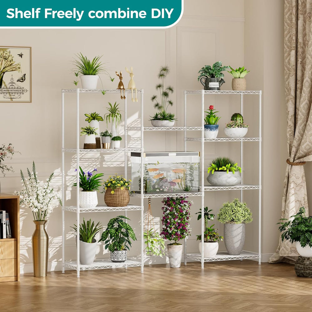 5 Metal Shelves Wire Shelving Storage Shelf Adjustable Unit Pantry