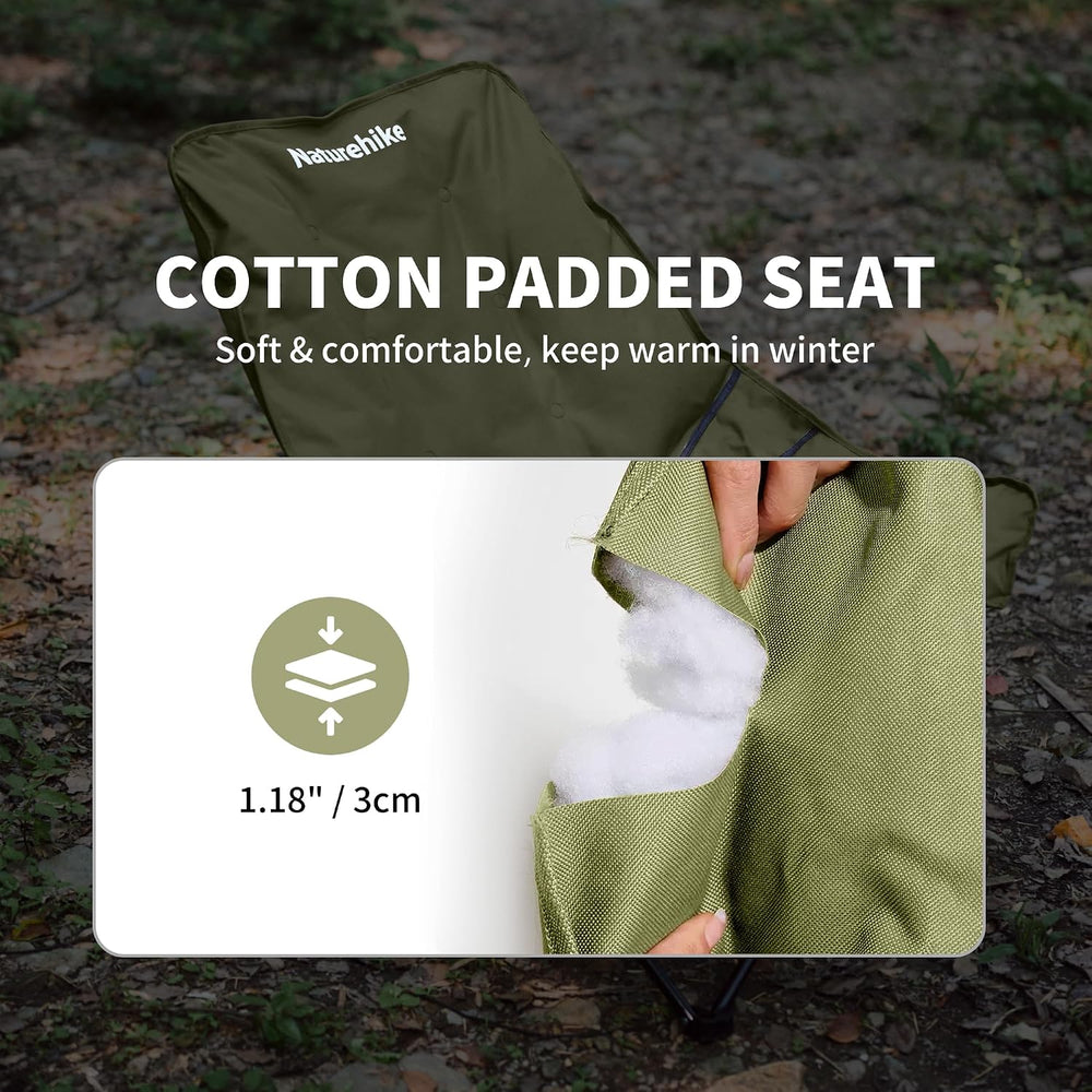Naturehike Seastar Padded Camping Chair, Oversized 2-Position Adjustable Fold...