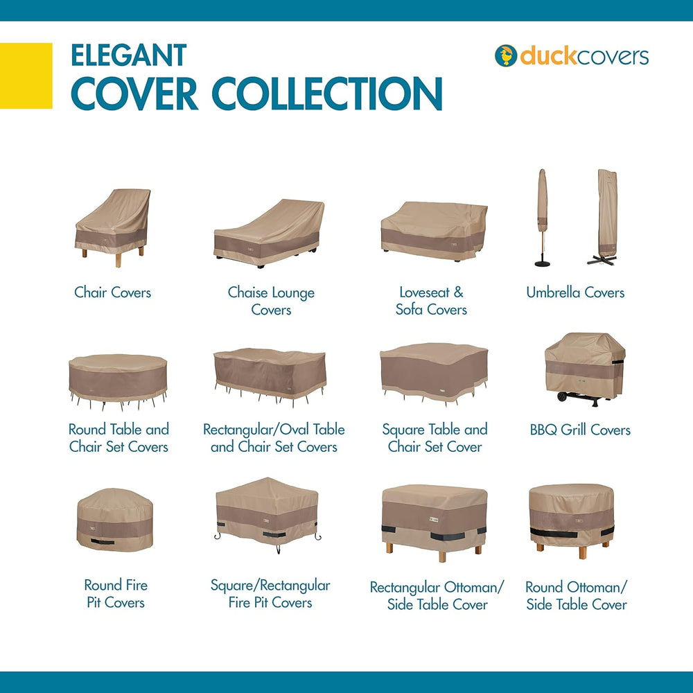 DUCKCOVERS Elegant Water-Resistant 104 Inch Patio Sofa Cover, Patio Furniture...