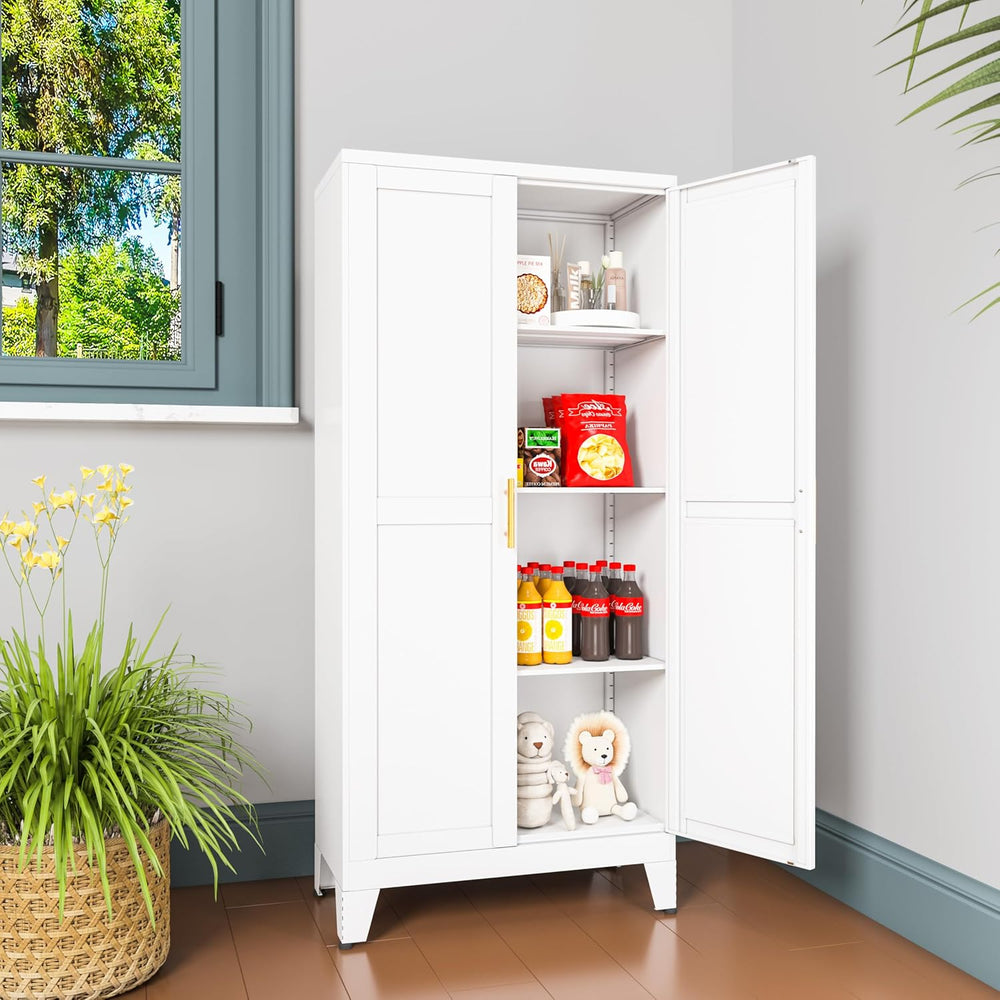 GAIOUS Metal Pantry Cabinet, Kitchen Pantry Storage Cabinets with 2 Door