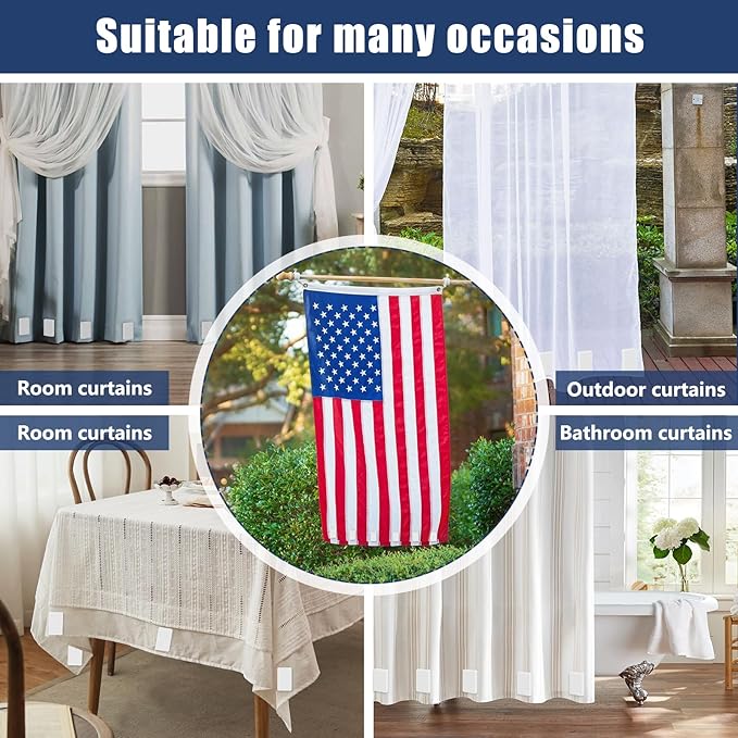 36pcs Outdoor Curtain Weights, Plastic Wrapped Magnetic Drapery Weights, Wate...