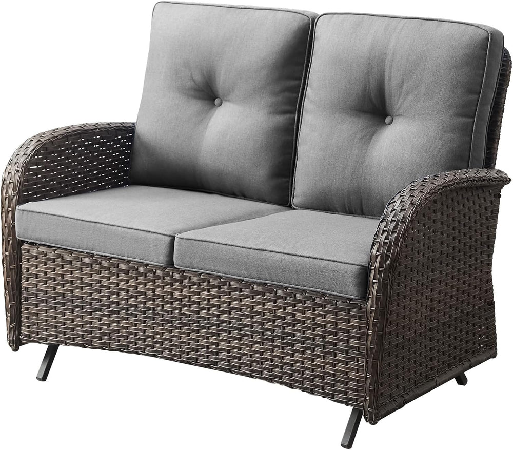 Belord Outdoor Glider Bench Patio Loveseat - 500 Lbs Weight Capacity 2 Seater...