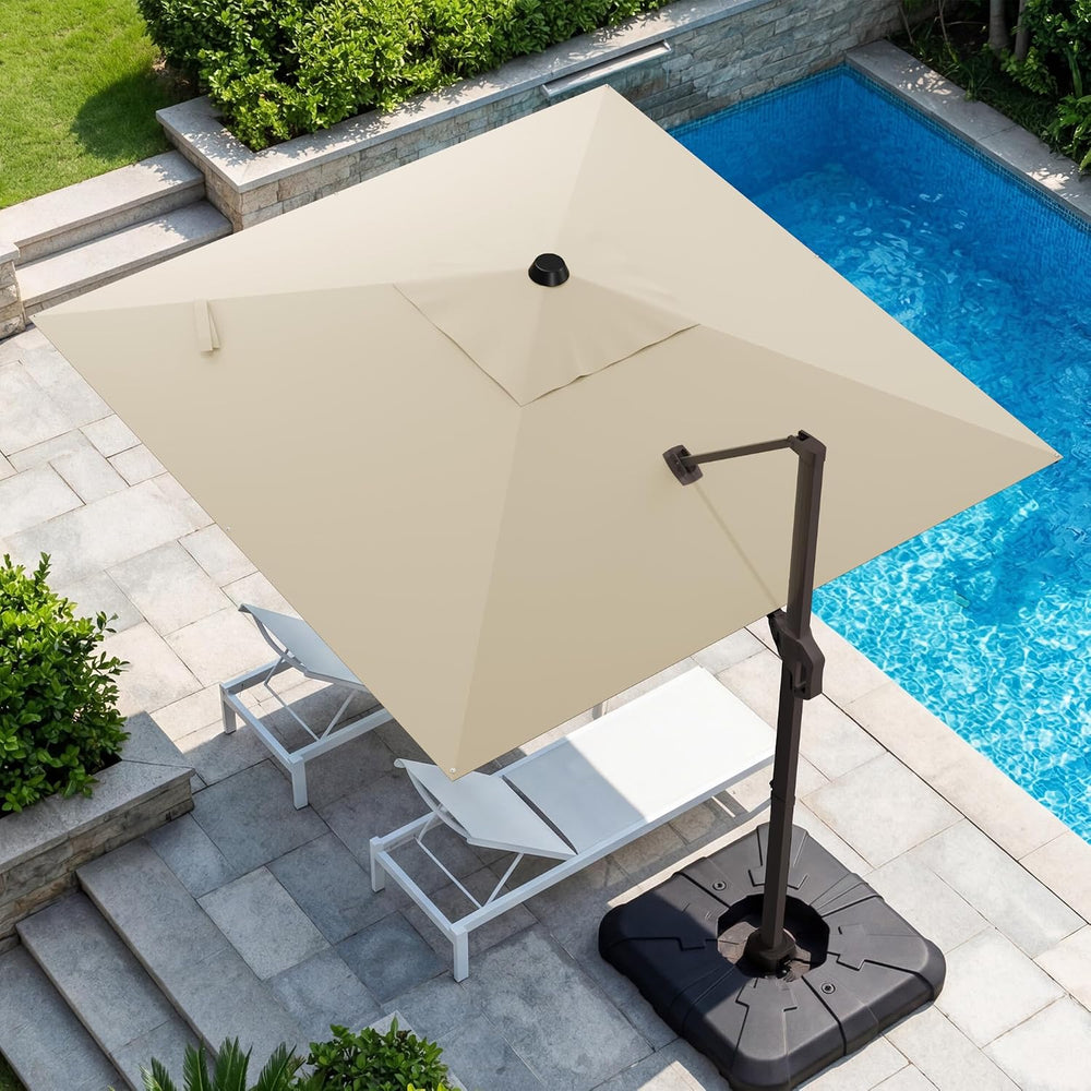 10x10 FT Cantilever Offset Patio Umbrella with Base Included
