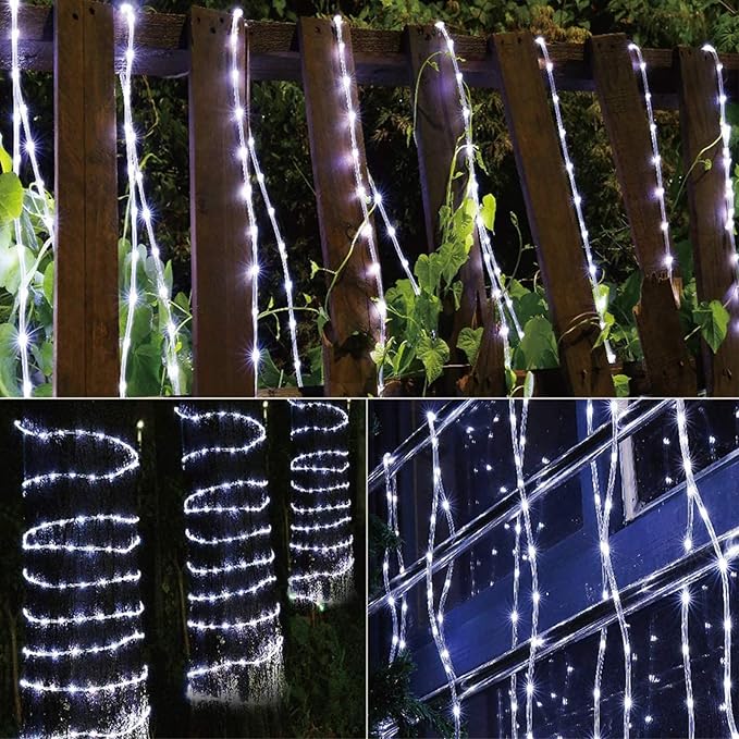 50ft 360 LED Rope Lights Outdoor, Connectable and Flexible Tube Lights with 8...