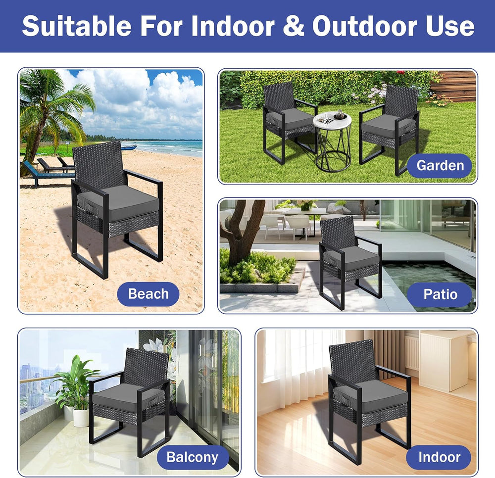IASEAHK is Outdoor Cushions 4pcs Set, 19" x 19" x 3" Waterproo...