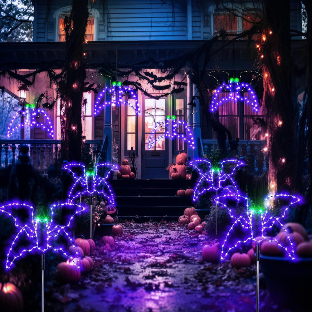 Enhon Halloween Lights Outdoor Decoration, 4 Pack Halloween Walkway Lights, 4...
