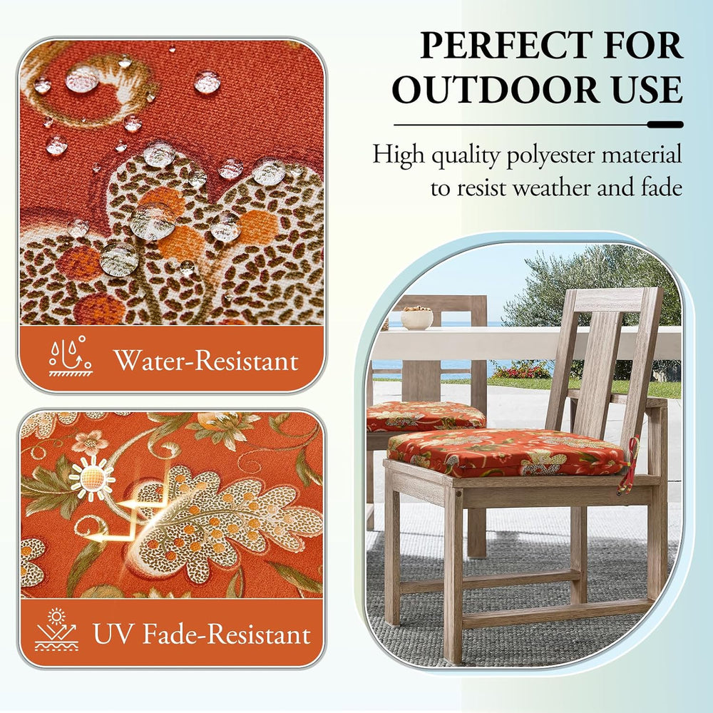 Wellsin Outdoor Chair Cushions for Patio Furniture - Patio Chair Cushions Set...