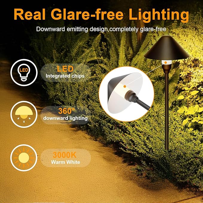 Low Voltage Pathway Lights with Timer, 4H/6H/8H Auto On/Off Low Voltage Lands...