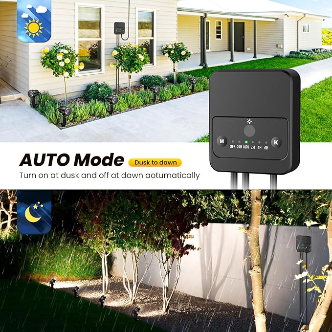 LED Landscape Lighting Kit Landscaping Lights with Remote Control Dimmable IP...