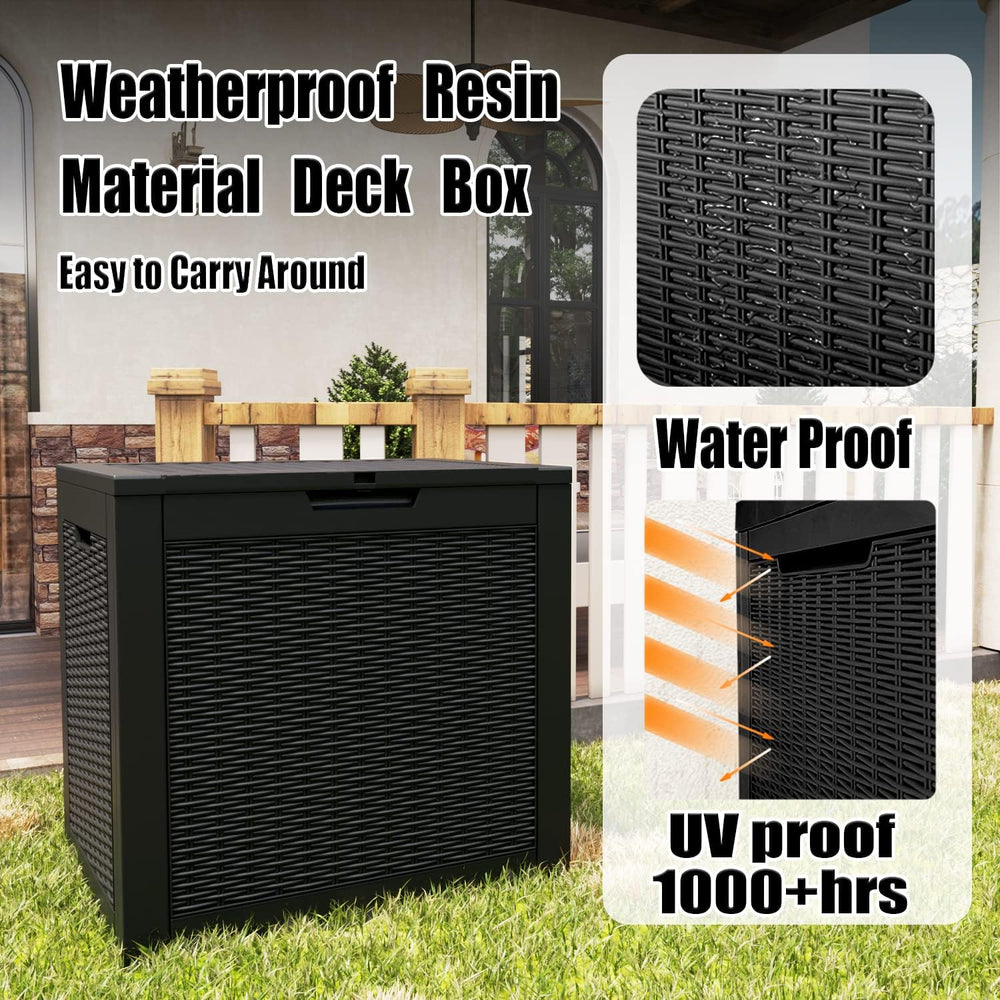 Greesum 5 Cu.ft Resin Storaged Shed Large Outdoor Storage for Patio Furniture...