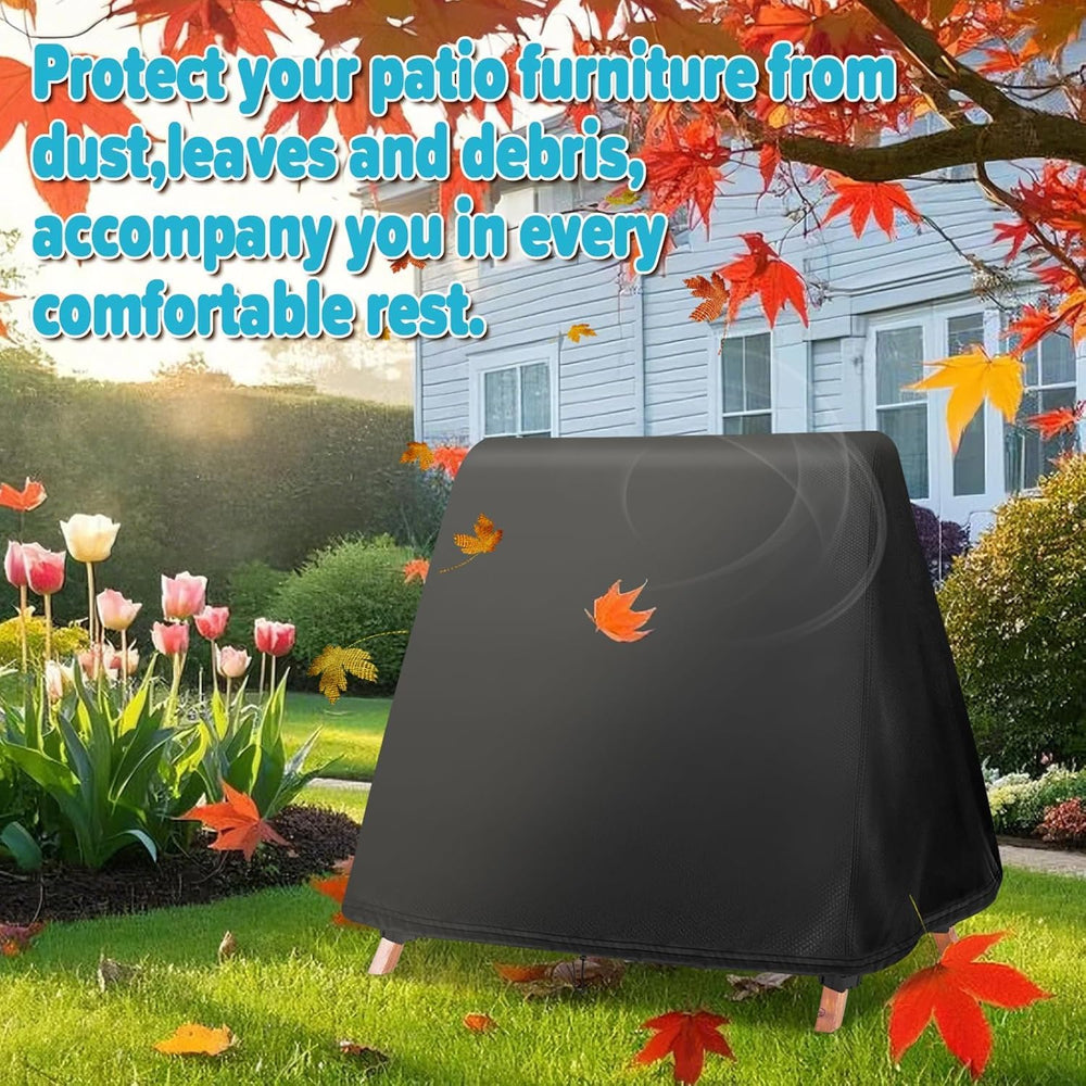 Waterproof Patio Swing Cover 84x63x70in with Drawstring