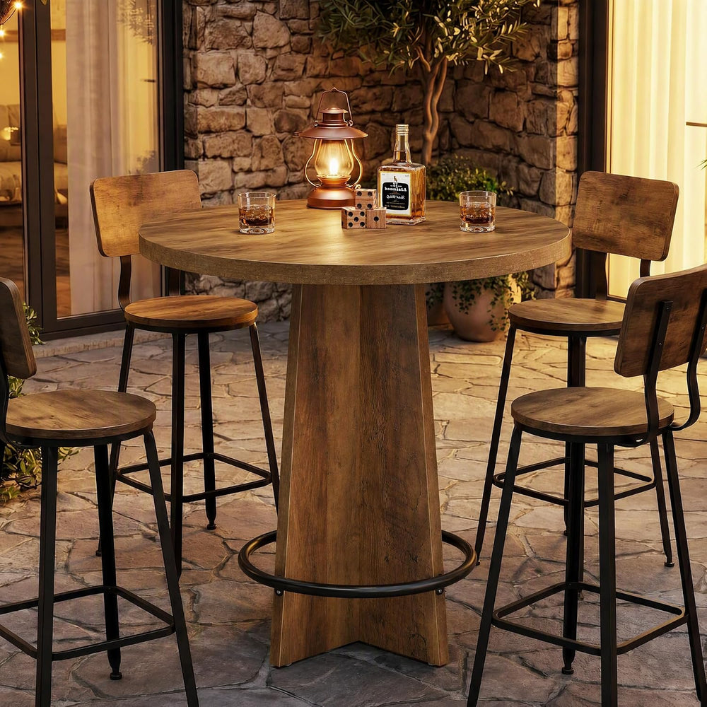Tribesigns Round Bar Table Set of 2
