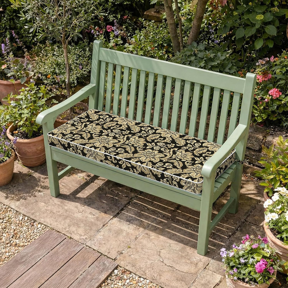 Outdoor Bench Cushion 45 x 18 Inch with Ties, Fade Resistant & Waterproof...