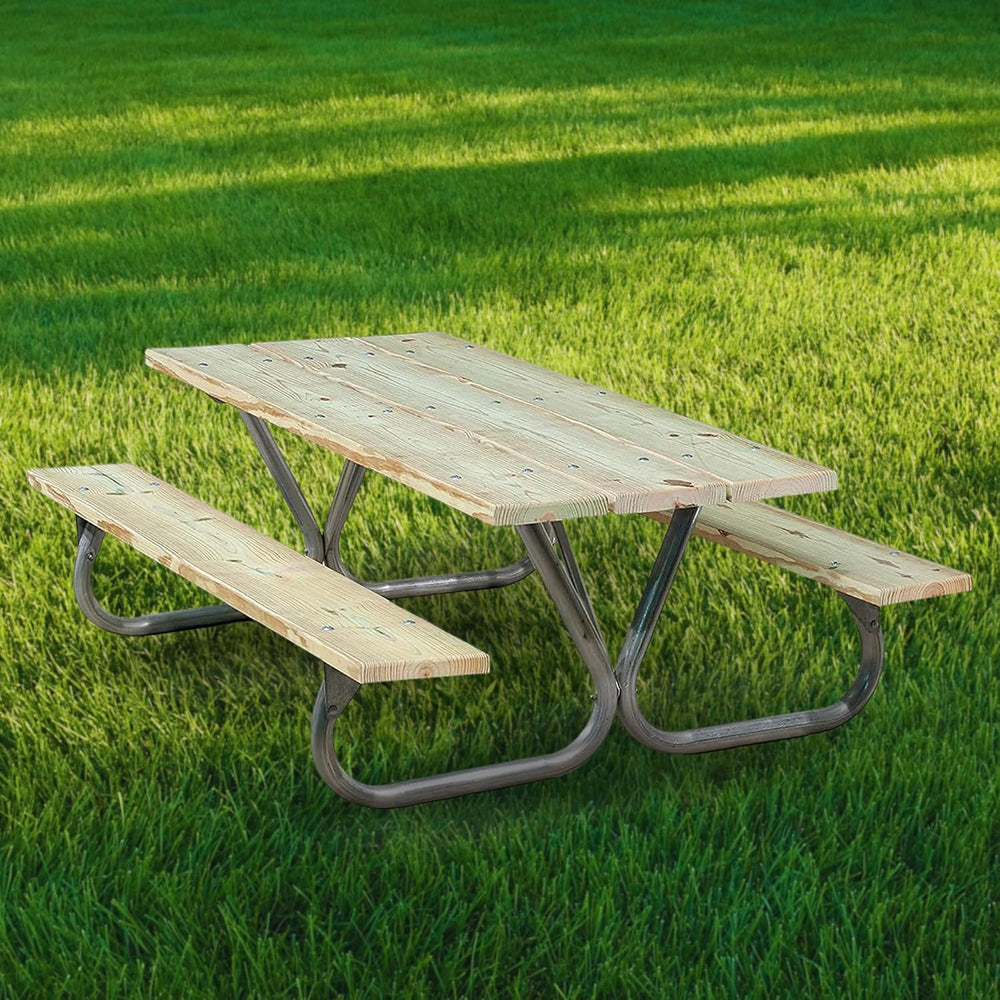 Pilot Rock Picnic Table Frame Kit - Non-Tip - 6-8 ft - Galvanized Steel