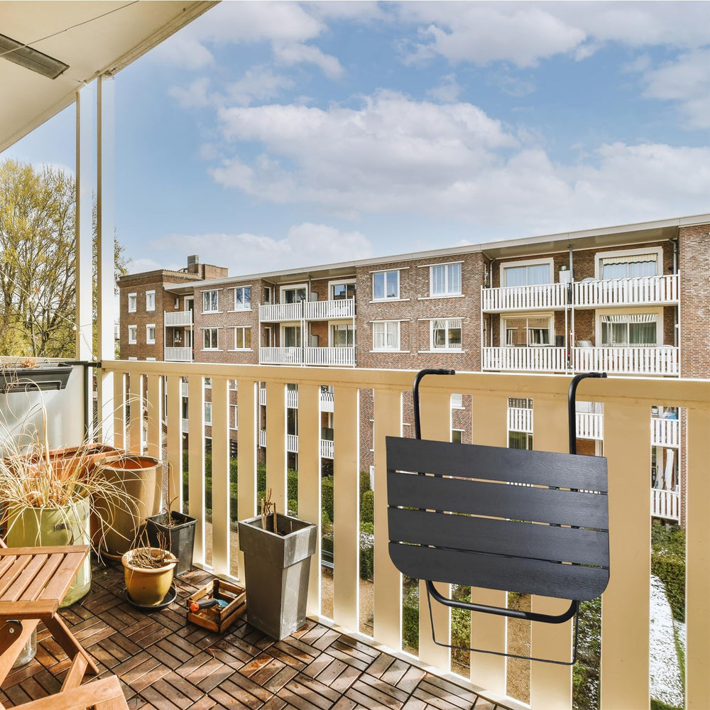 Balcony Railing Table Hanging Folding Deck Railing Table Outdoor Balcony Bar ...