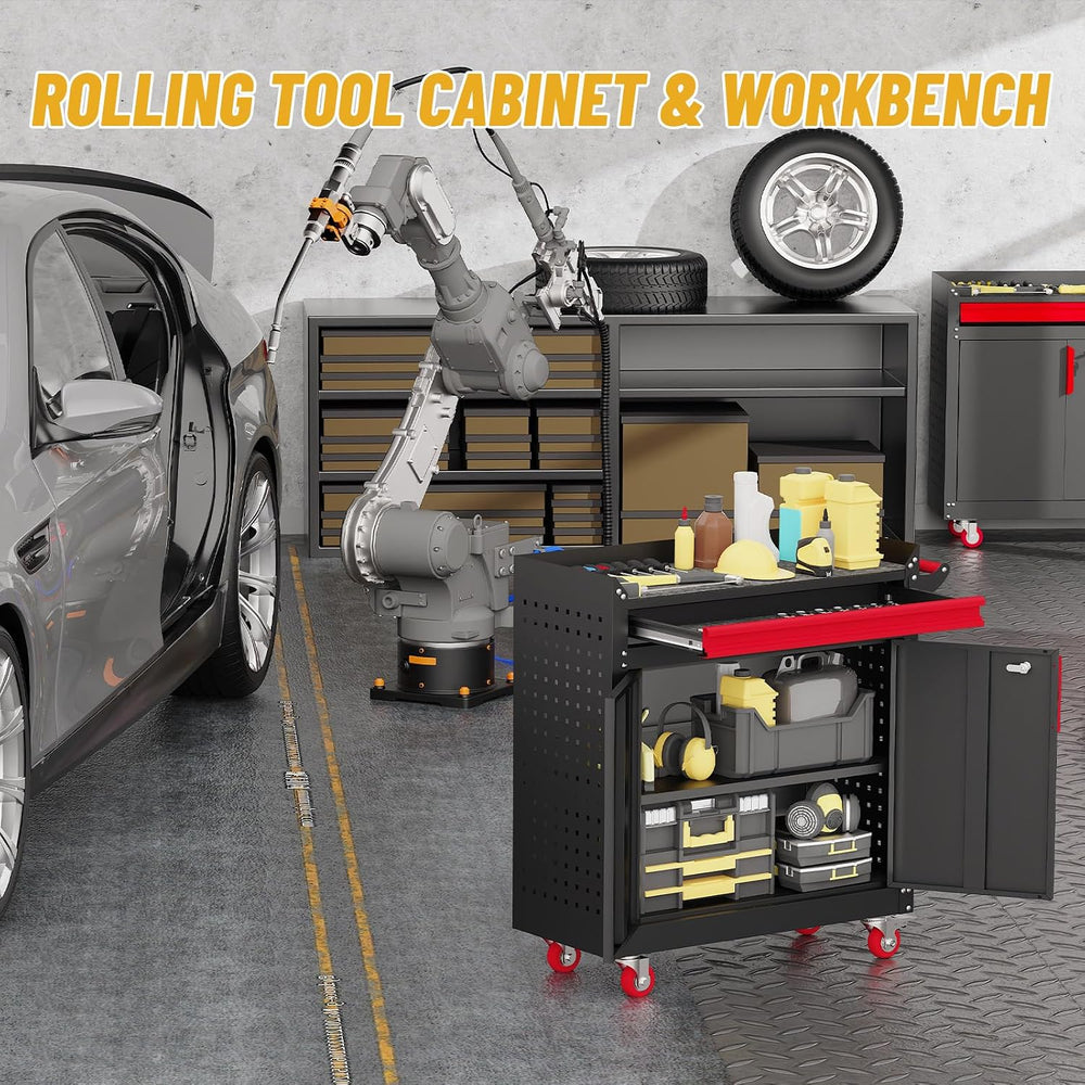 Rolling Garage Cabinets,Garage Storage Cabinet with Wheels