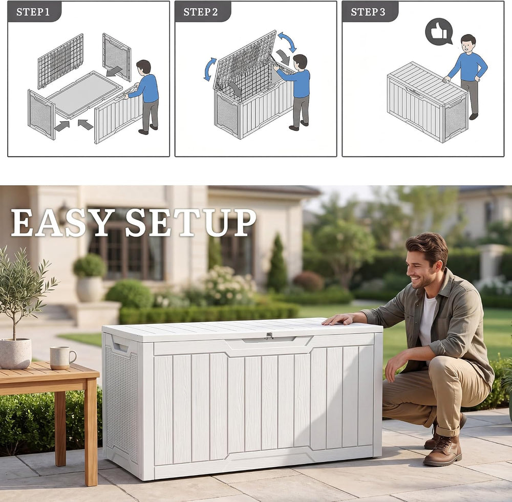 YITAHOME 100 Gallon Large Outdoor Deck Box