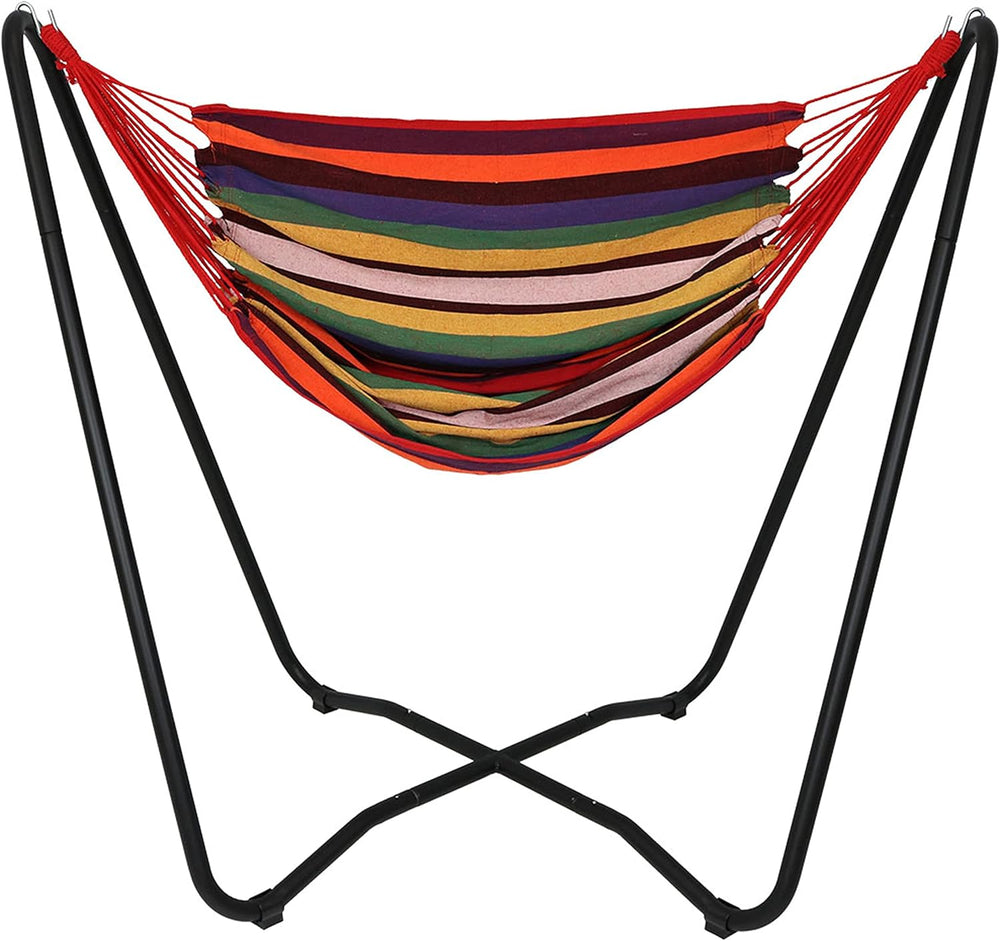 Sunnydaze Hanging Hammock Chair with Stand, Sunset