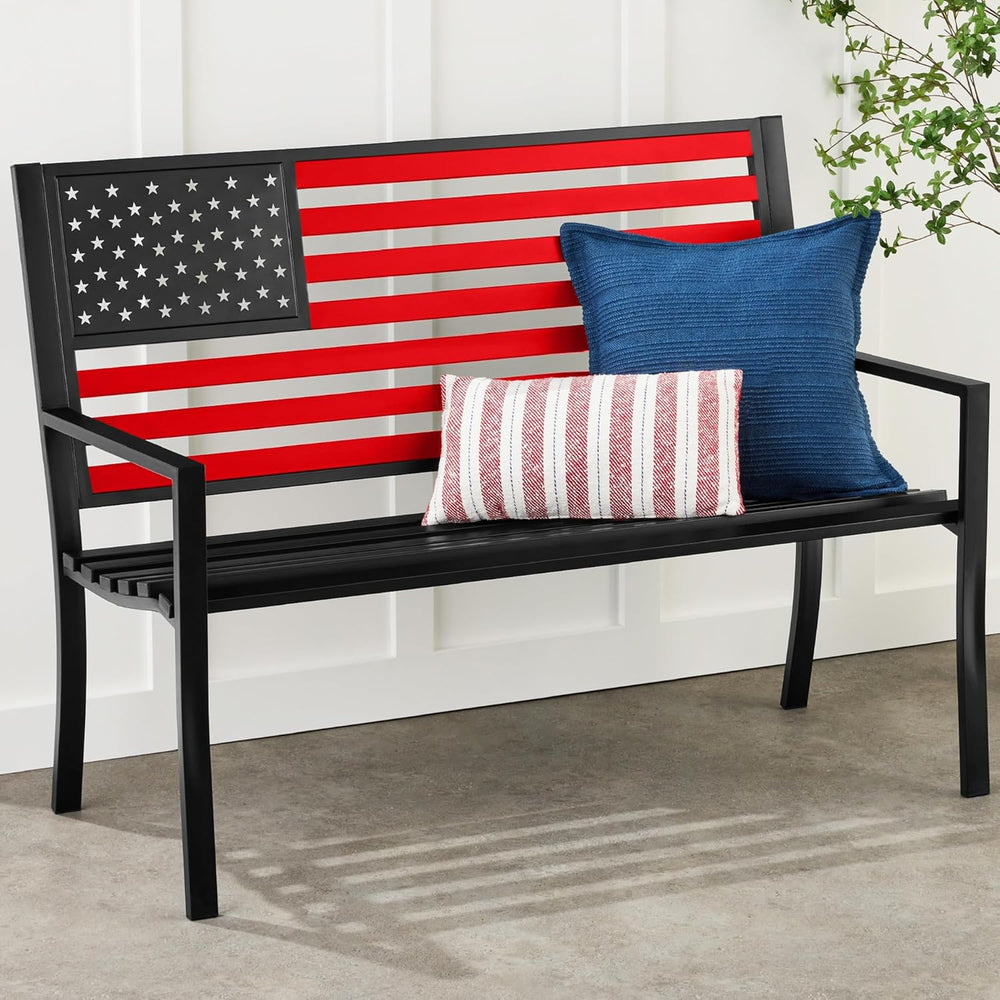 Best Choice Products Outdoor Bench 2-Person Steel Indoor/Outdoor Bench for Ga...