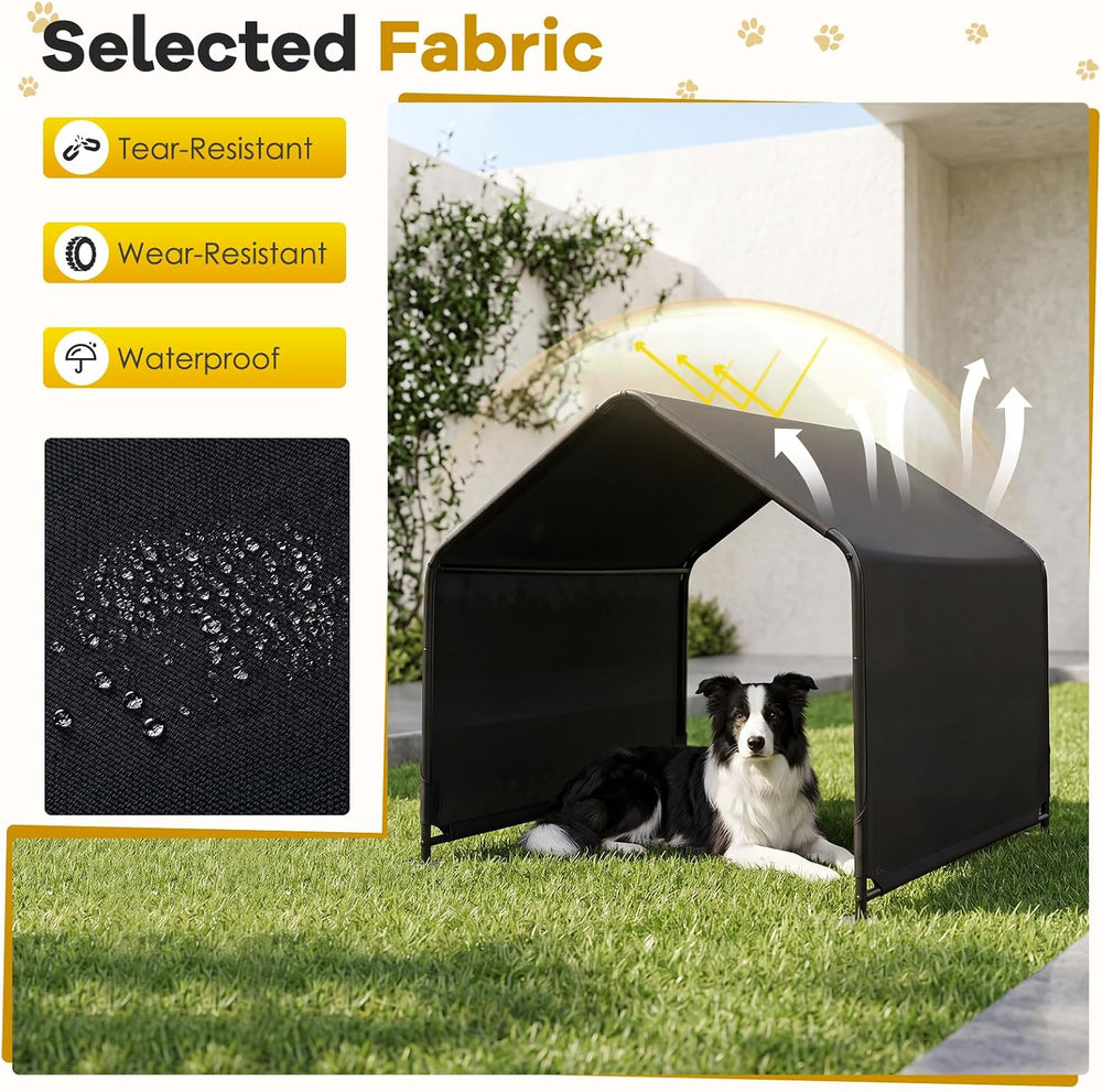 GIANTEX Outdoor Dog Shade Shelter with Waterproof Canopy, 4.2'x3.9'x3...