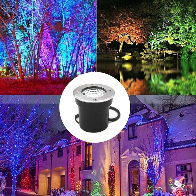 4 Pack 3w 12v Low Voltage In-ground Lights LED Landscape Light Waterproof IP6...