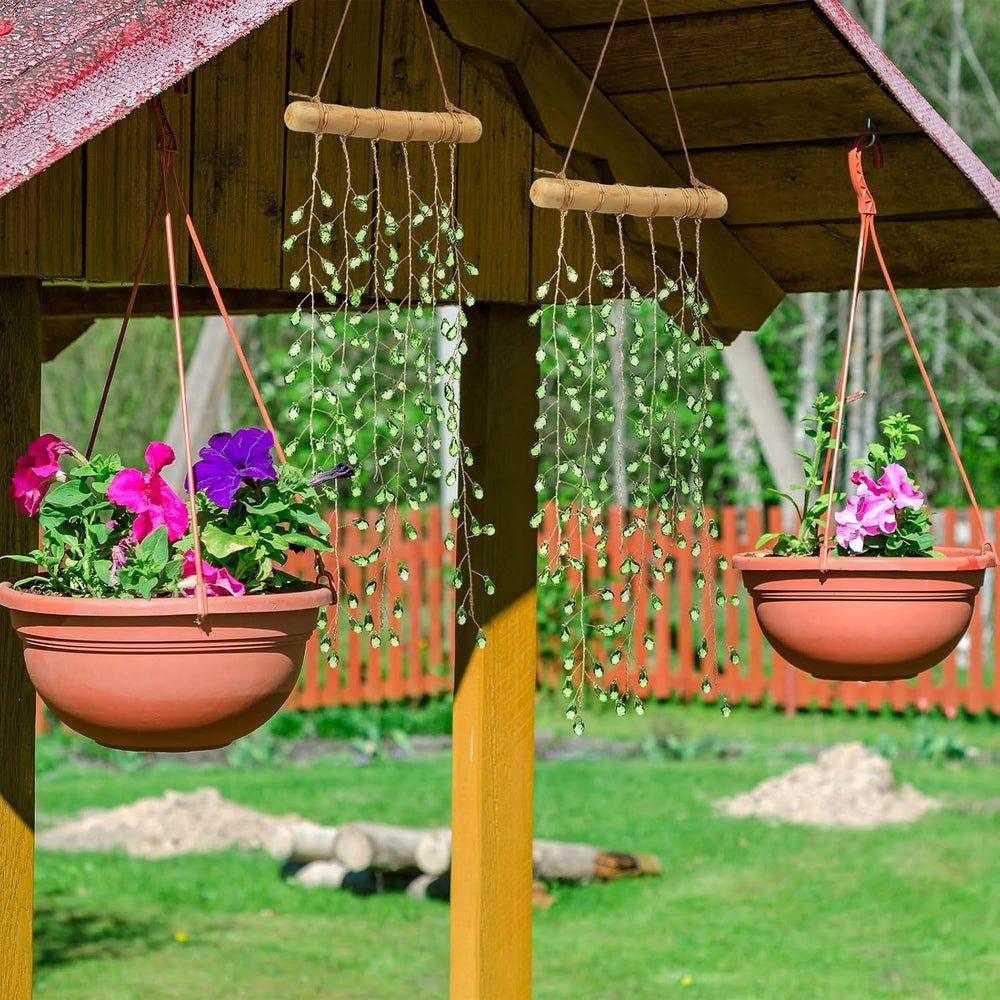 Suncalla 2 Pcs Green Plants Crystal Suncatchers Window Garden Decor