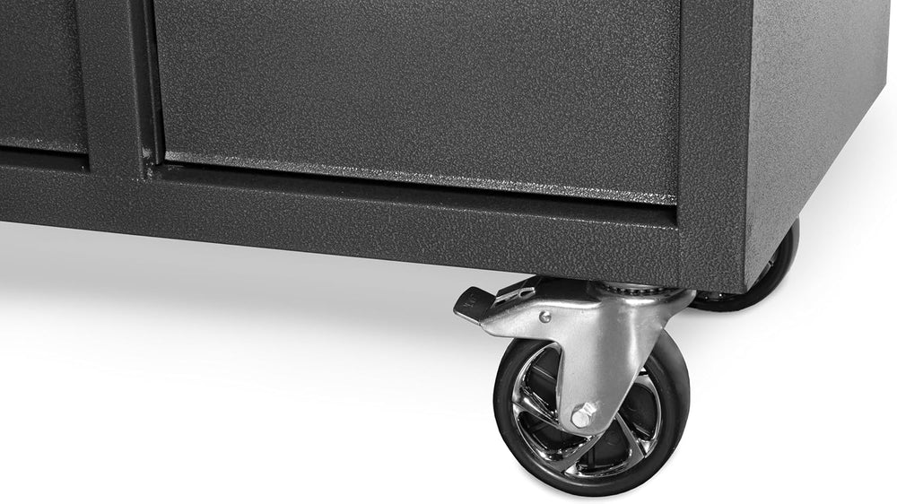 WEN 52-Inch Premium Rolling Tool Cabinet, Black, Heavy Duty 21-Gauge Powder-C...