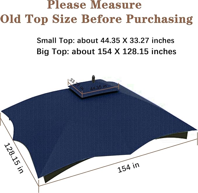 SCOCANOPY Ripstop Replacement Top for Lowe's Allen Roth 10X12 Gazebo Mode...