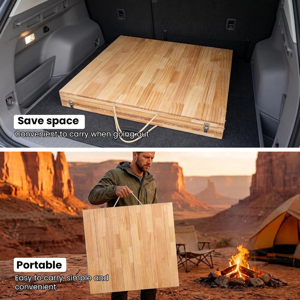 90" x 30" Boho Low Picnic Table, Comfortably Seats 7–9 People Together