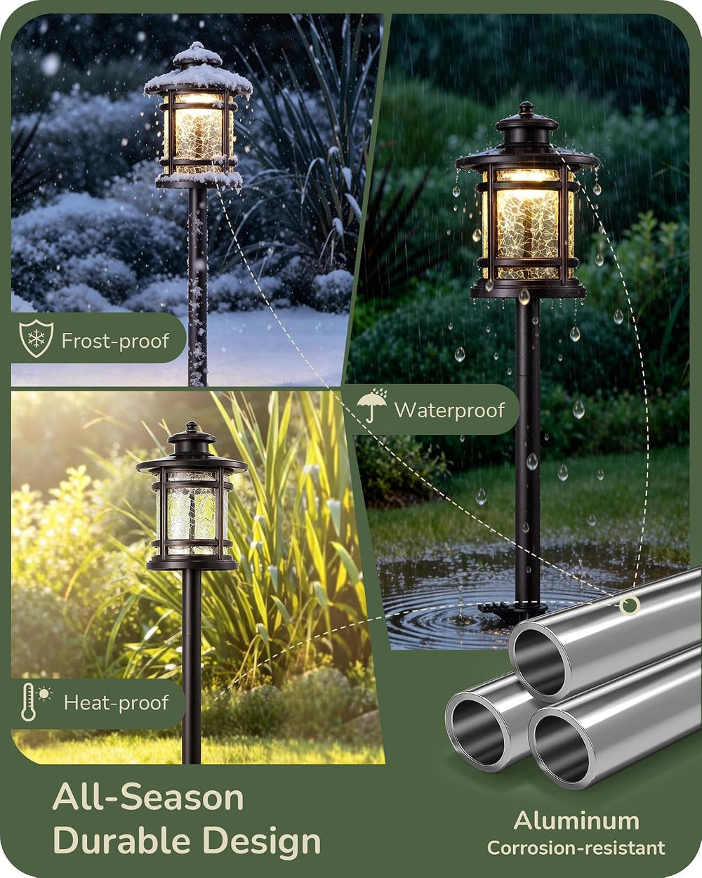 EDISHINE Low Voltage Pathway Lights Waterproof Landscape Path Lights 6 Pack |...