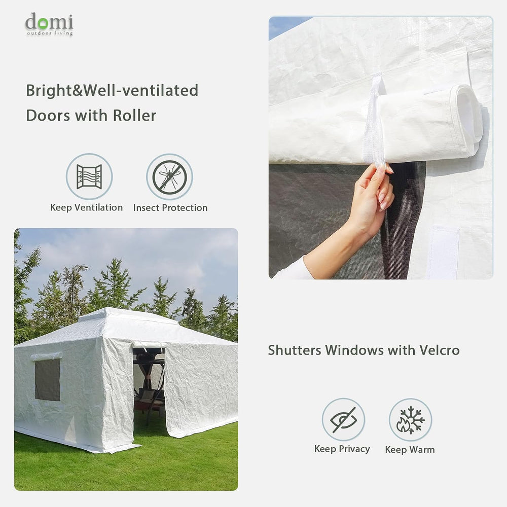 Domi 12'x14' Outdoor Gazebo Cover for Winter