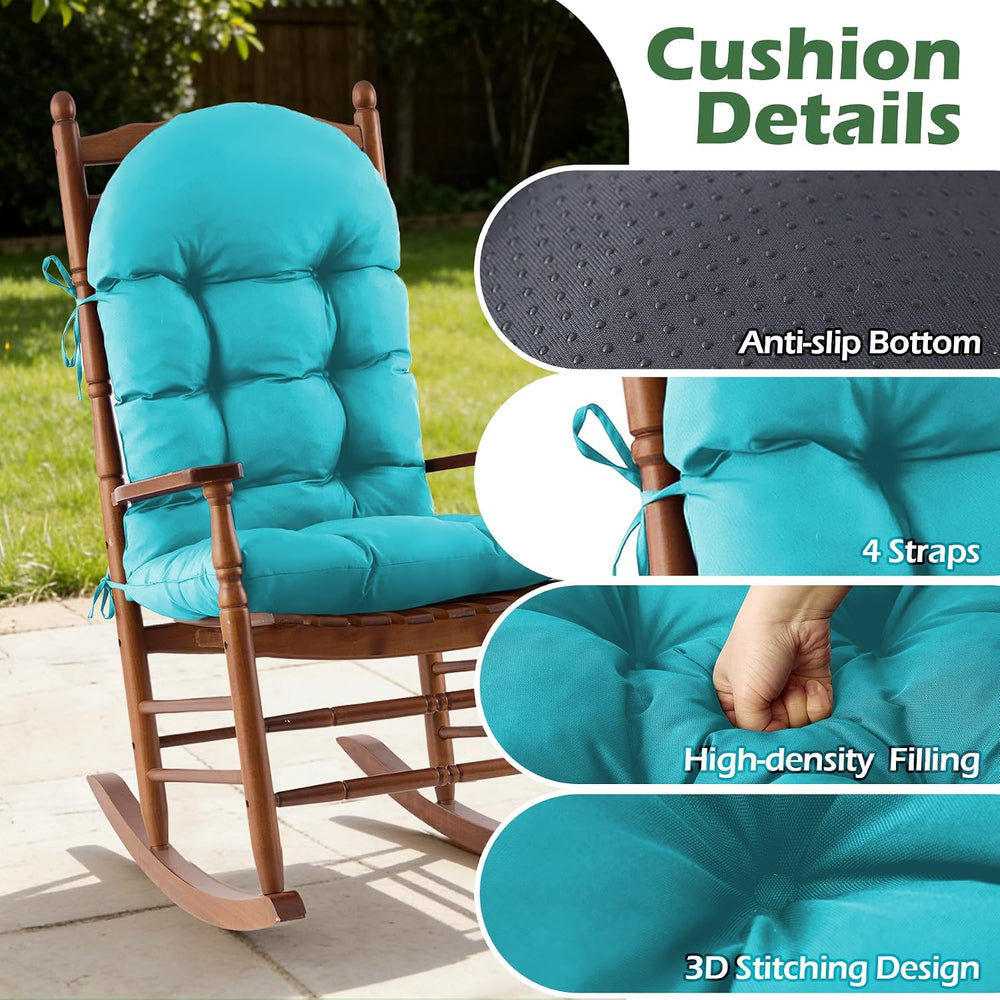 Rocking Chair Cushions, Indoor/Outdoor Adirondack Chair Cushion, Waterproof a...