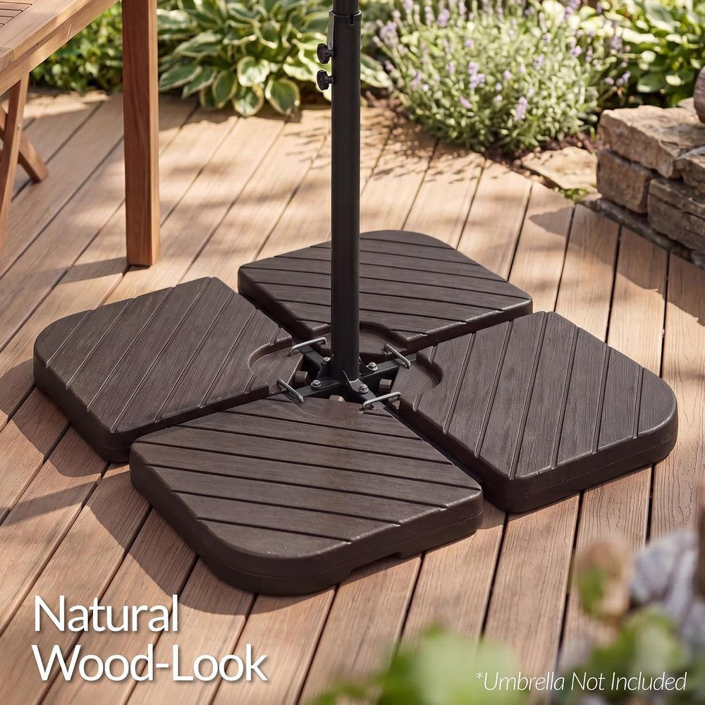 Best Choice Products 4-Piece Cantilever Offset Patio Umbrella Base Weight Set...