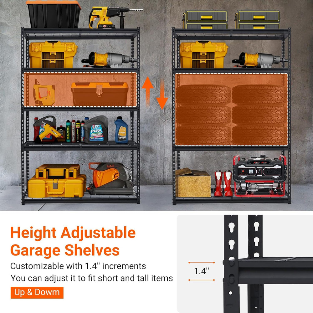 GarveeHome Garage Shelving, Heavy Duty Garage Shelving 48 in L x 24 in W x 72...