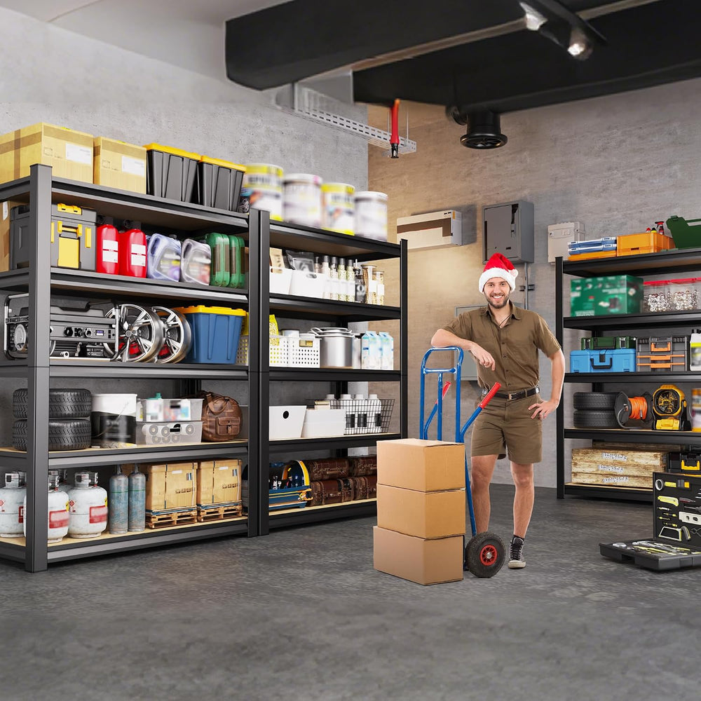 71"H x 28"W x 12"D Garage Shelving Unit, 5-Tier Heavy Duty Met...