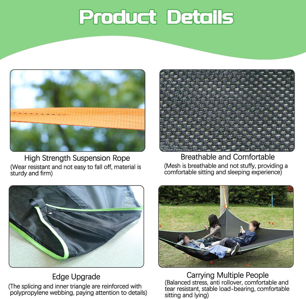 Triangle Hammock 13ft Camping Hammock for Outside Portable Outdoor Travel Mul...
