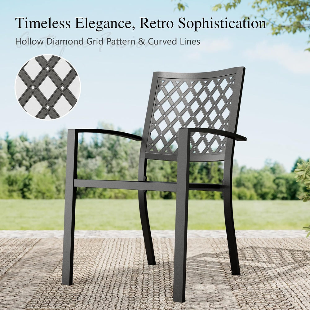 Sophia & William 7 Pc Round Outdoor Dining Set, 54" Metal Table w/ 6...