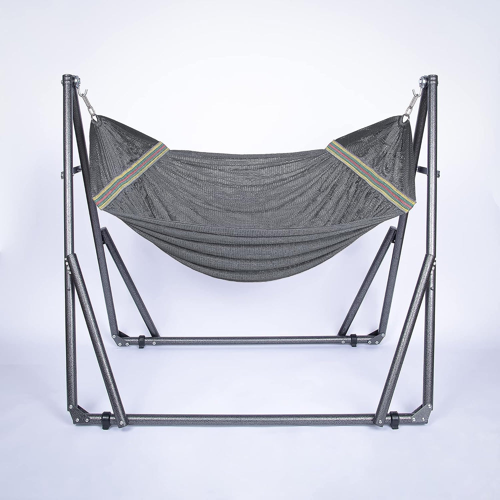 Best Home Fashion 2 in 1 Hammock & Swinging Chair with Collapsible Steel ...