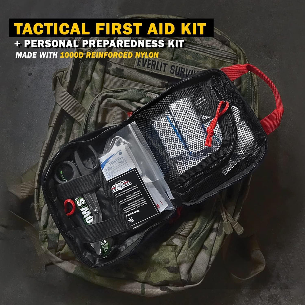 Everlit 180 Pieces Tactical First Aid Kit IFAK Molle EMT Pouch Outdoor Campin...