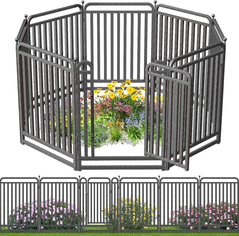 Heavy Duty Garden Fence Animal Barrier, 40" H x 27" L Rust Resistan...
