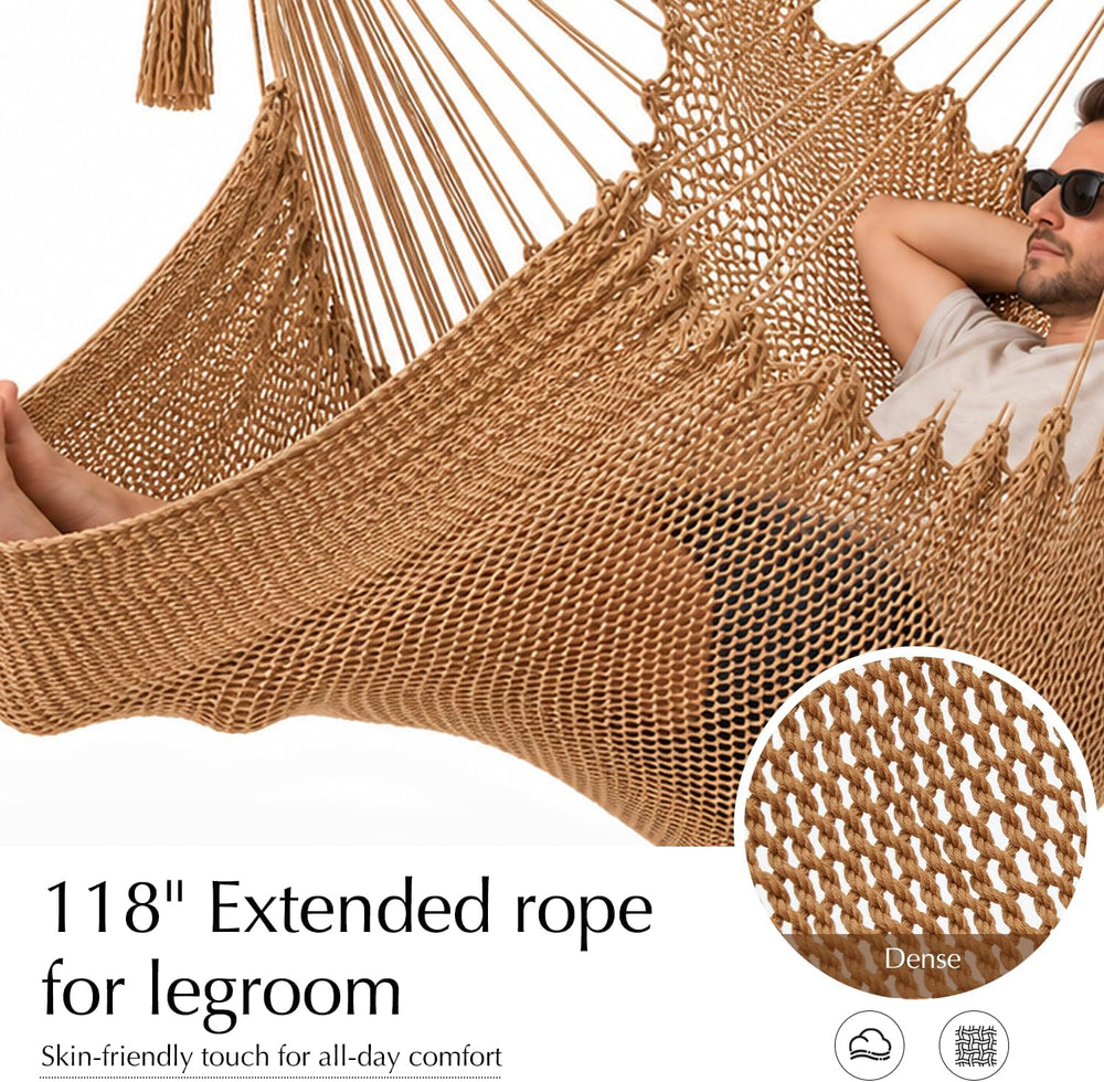 Large Caribbean Hammock Chair, XL Hanging Swing Tree Chair