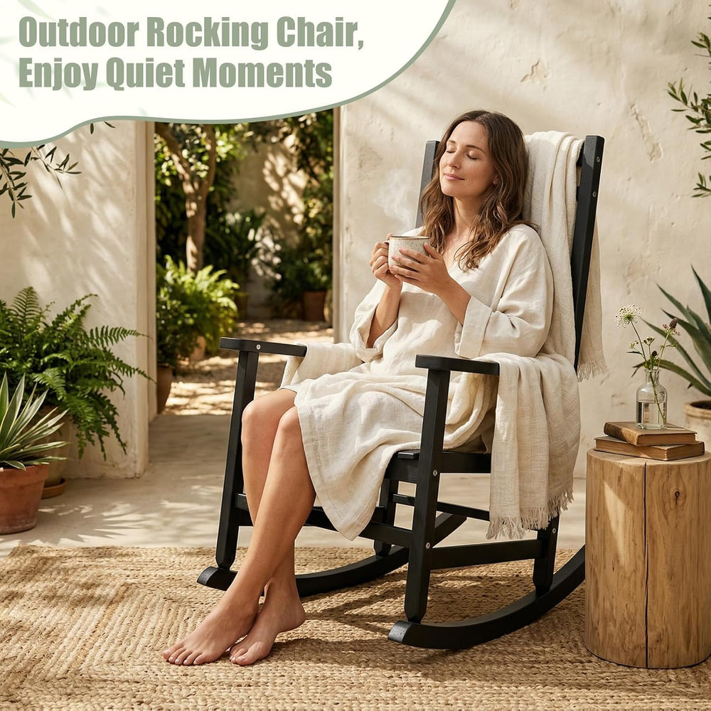 Outdoor Rocking Chair, All Weather Rocking Chair Ergonomic