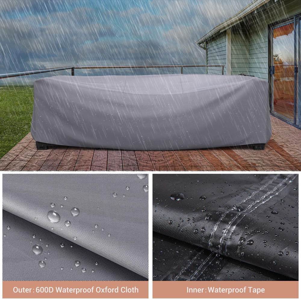 Mrrihand Outdoor Patio Furniture Covers Waterproof 138"Lx86"Wx28&qu...