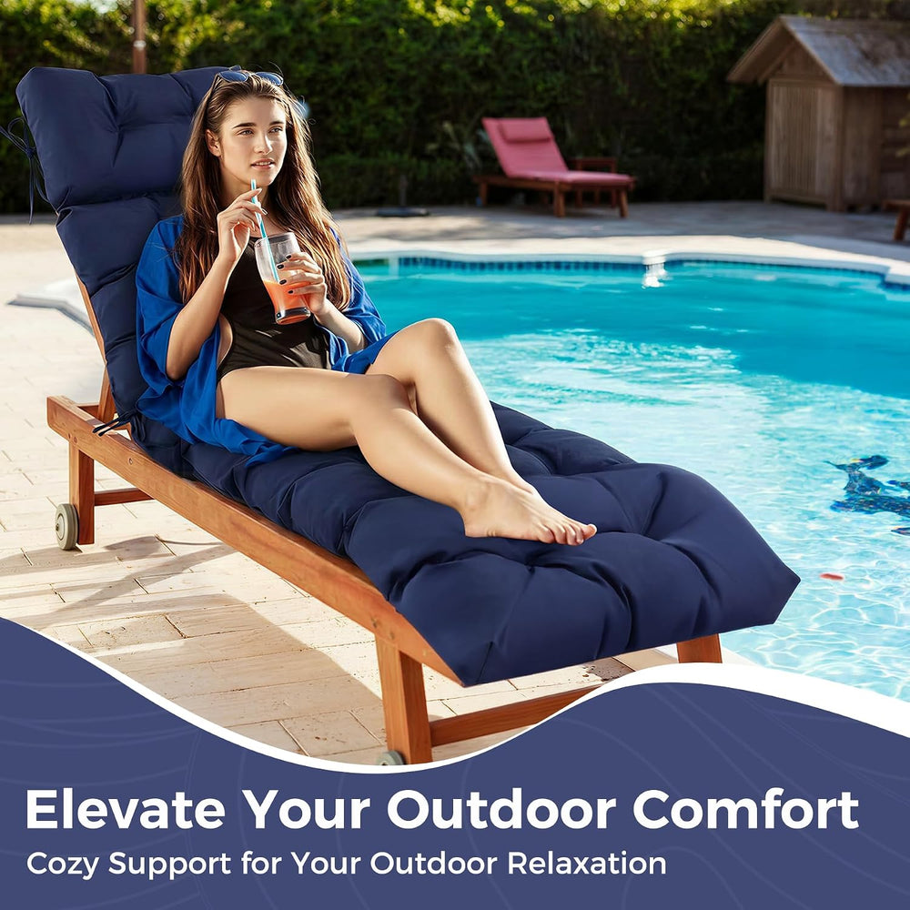 Outdoor Chaise Lounge Cushions, Waterproof Lounge Chair Cushions