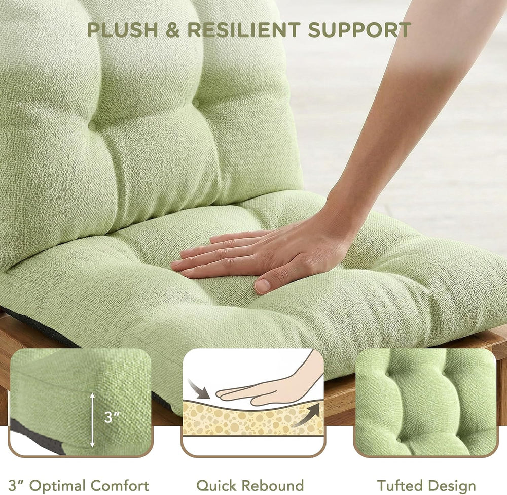 Codi Rocking Chair Cushions Outdoor, Water-Resistant, Sage, 1 Pack